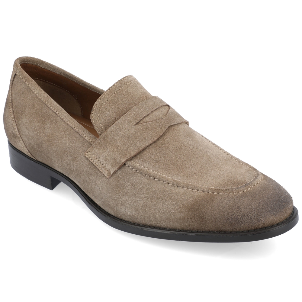 Men's Tan Suede Loafers